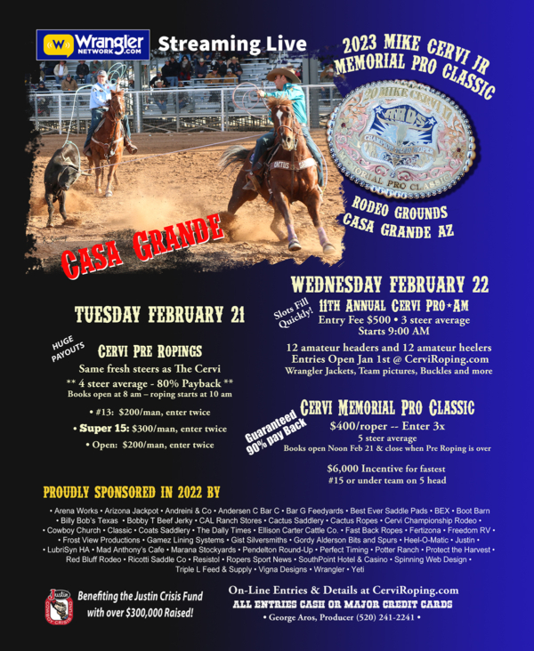 Mike Cervi Jr. Memorial Pro Classic Aros Roping